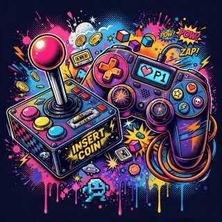 Arcade Dreams in Neon jigsaw puzzle