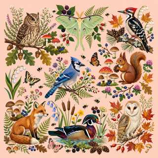 Forest Creatures in Autumn Abundance jigsaw puzzle
